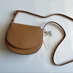 faux leather round cross body